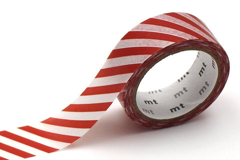 dot stripe deep red